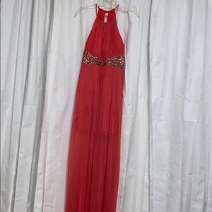 Pink high low prom/homecoming/party gown
